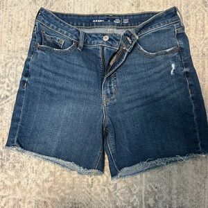 Old Navy Blue Frayed Hem Denim Shorts